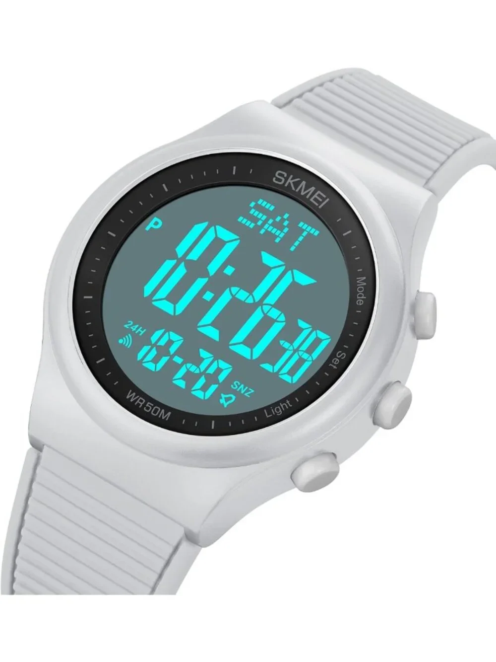 Waterproof Digital Sports Watch for Women & Men - Black Wristwatch with